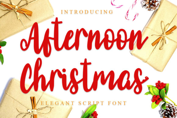 Afternoon Christmas: A Handwritten Font for Elegant Web Design