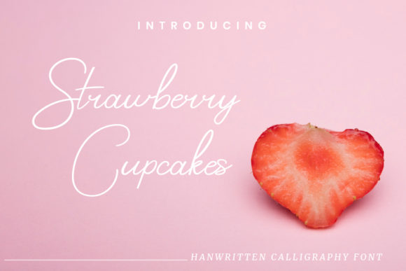Bring Charm to Your Creations with Strawberry Cupcakes Font