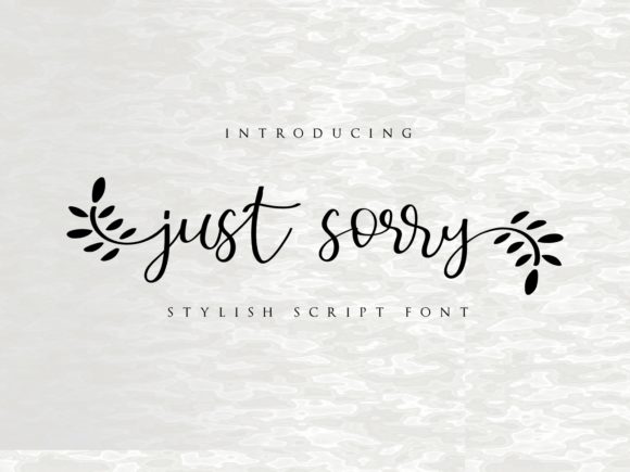 Just Sorry: A Versatile Script Font for Editorial Design