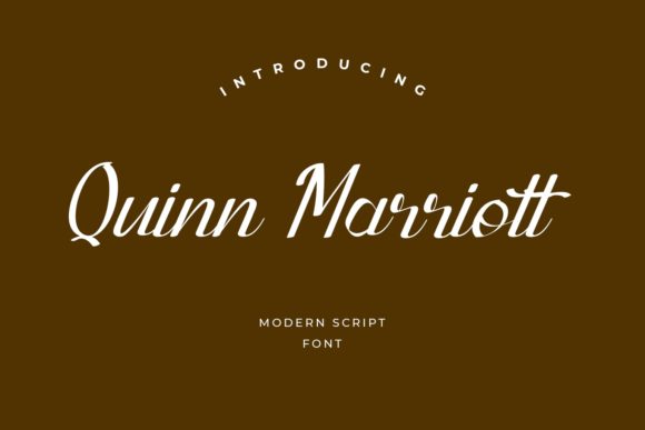 Quinn Marriott: A Handwritten Font for Elegant Campaigns