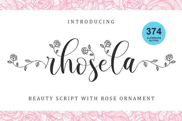 Rhosela: A Handwritten Font for Elegant Editorial Design