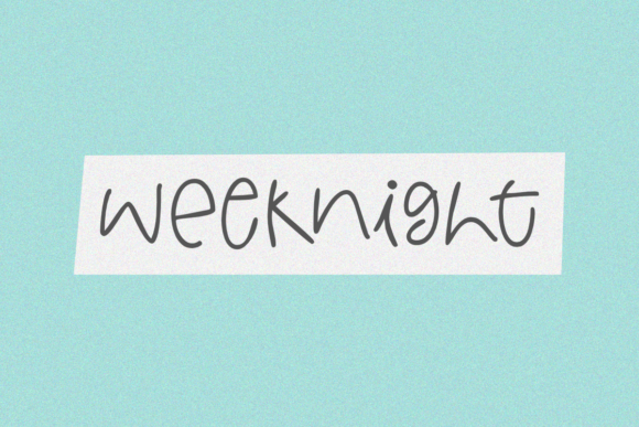 Weeknight: A Handwritten Font for Modern Web Design
